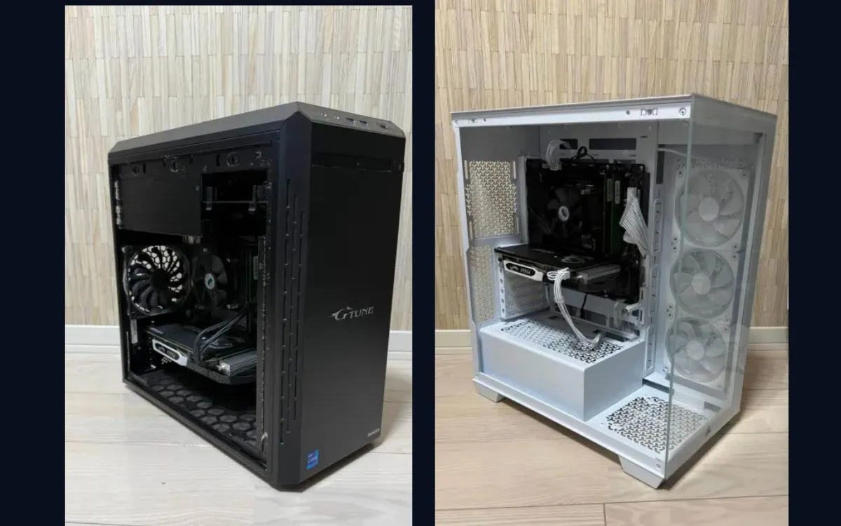 G-TUNE → Corsairケース換装後の全景